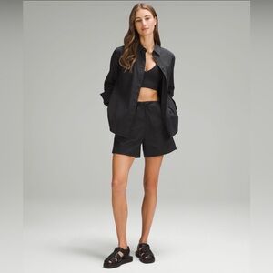 Lululemon Relaxed-Fit-Cotten Blend Poplin Button Down Shirt
